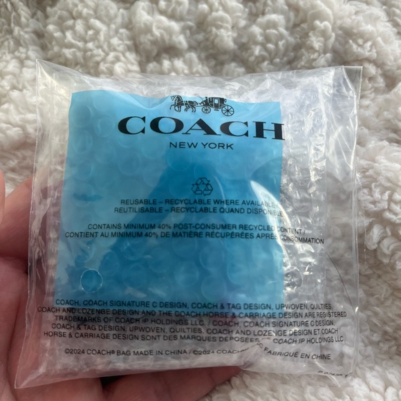 Coach strawberry huggie earrings and handmade Red Pearl Embellished Headband NWT - Picture 6 of 9